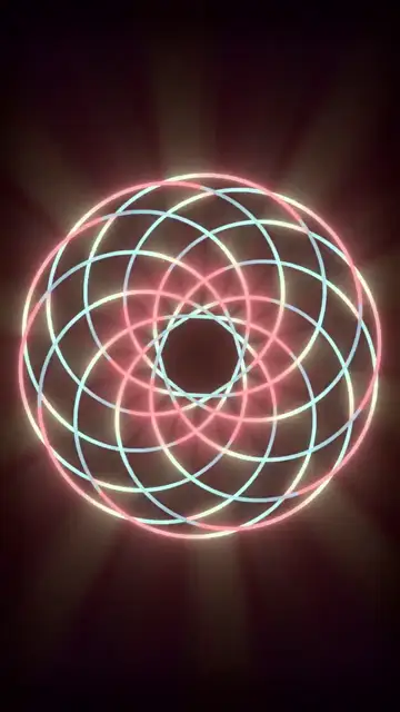 Hoa văn neon hình học thôi miên